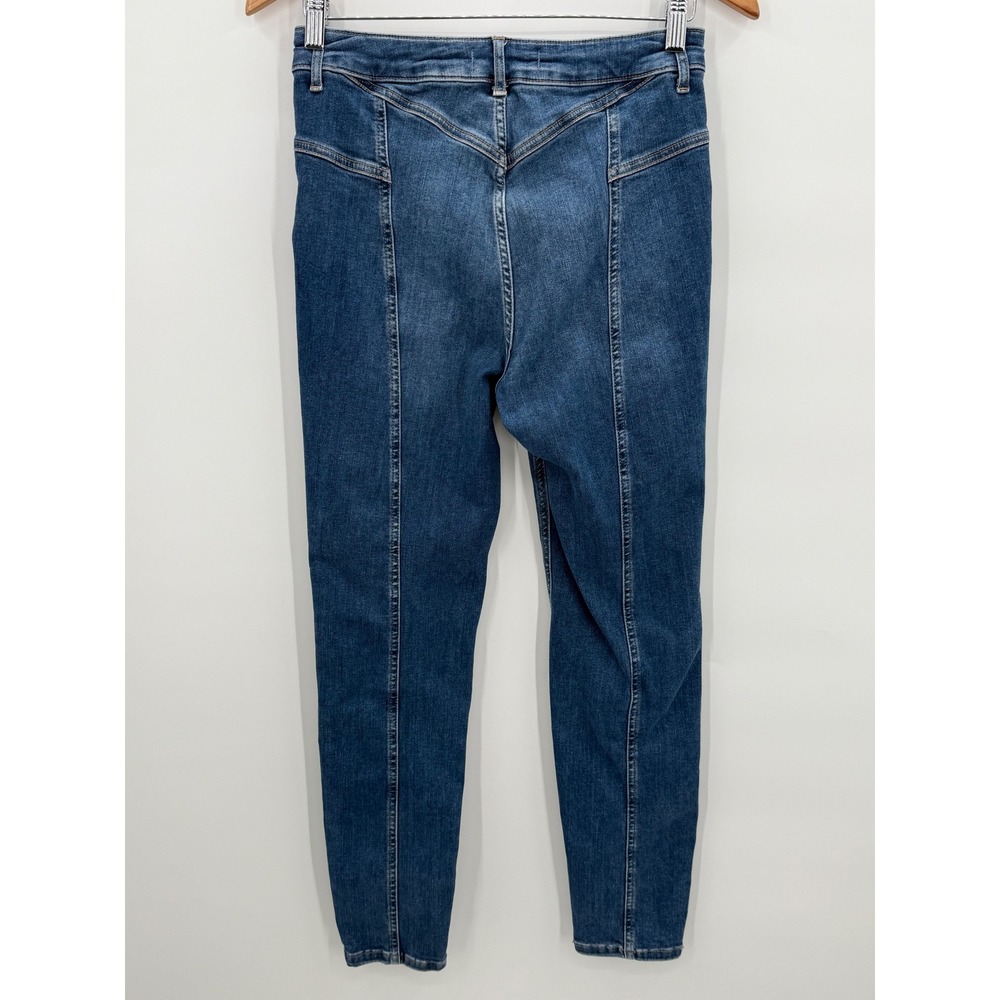 Free People Indigo Skinny Jeans with Panel Seams - Picture 3 of 6